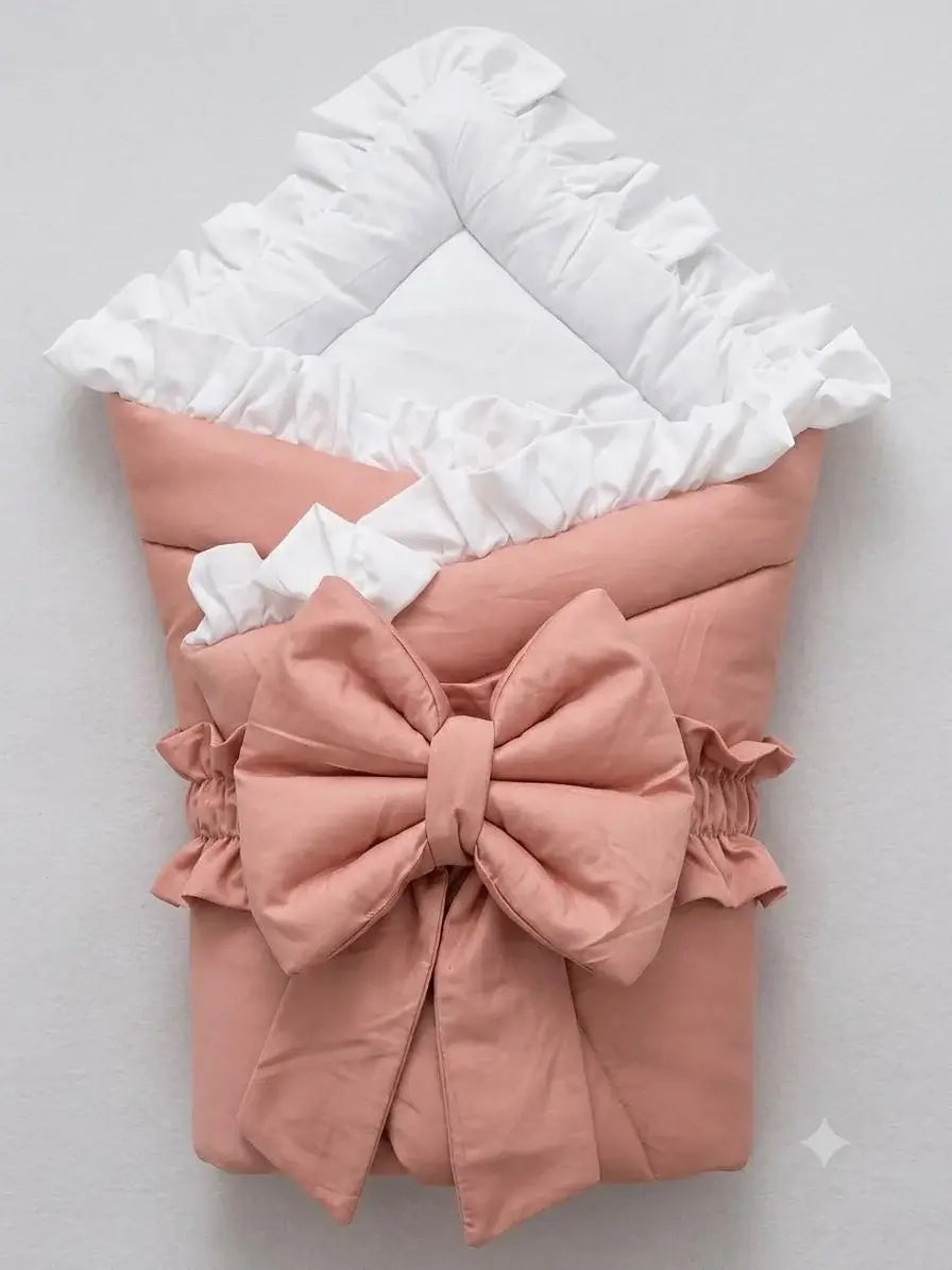 4-in-1 Baby Carry Nest – Carry, Sleep, Play & Comfort – White & Sea Pink