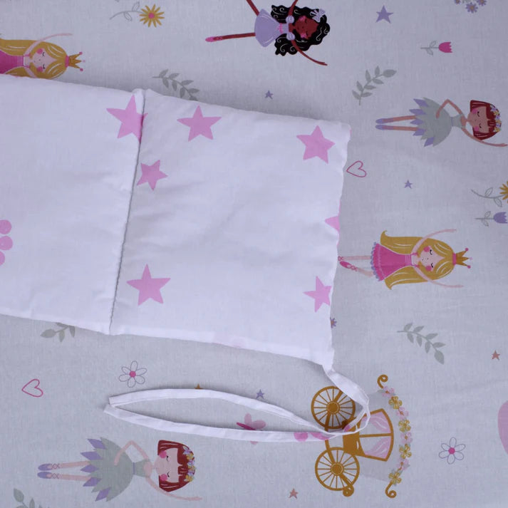 Printed Cotton Baby Cot Set for Girls – 9 Pcs