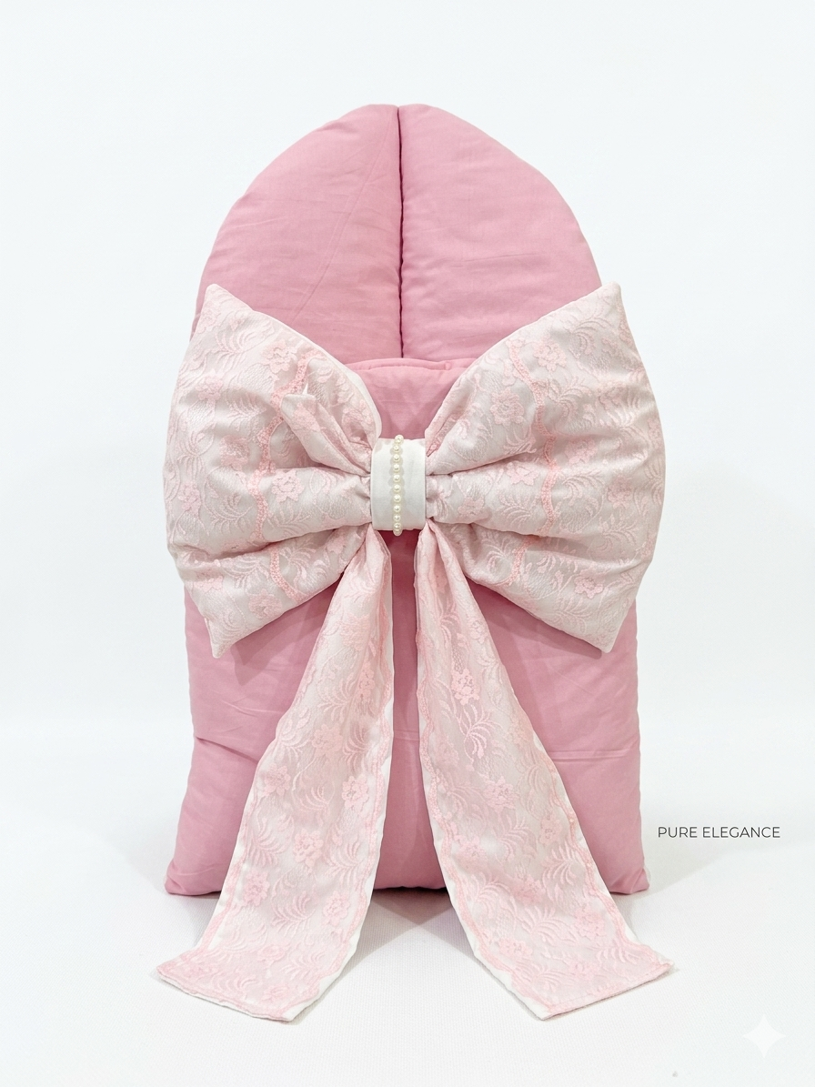 Luxury Cotton Baby Carry Nest for Newborns| Pink