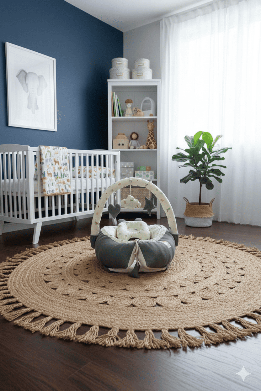 Cotton & Waffle Baby Snuggle Bed with Pillow – Gray | Newborn Baby Nest (0–6 Months)