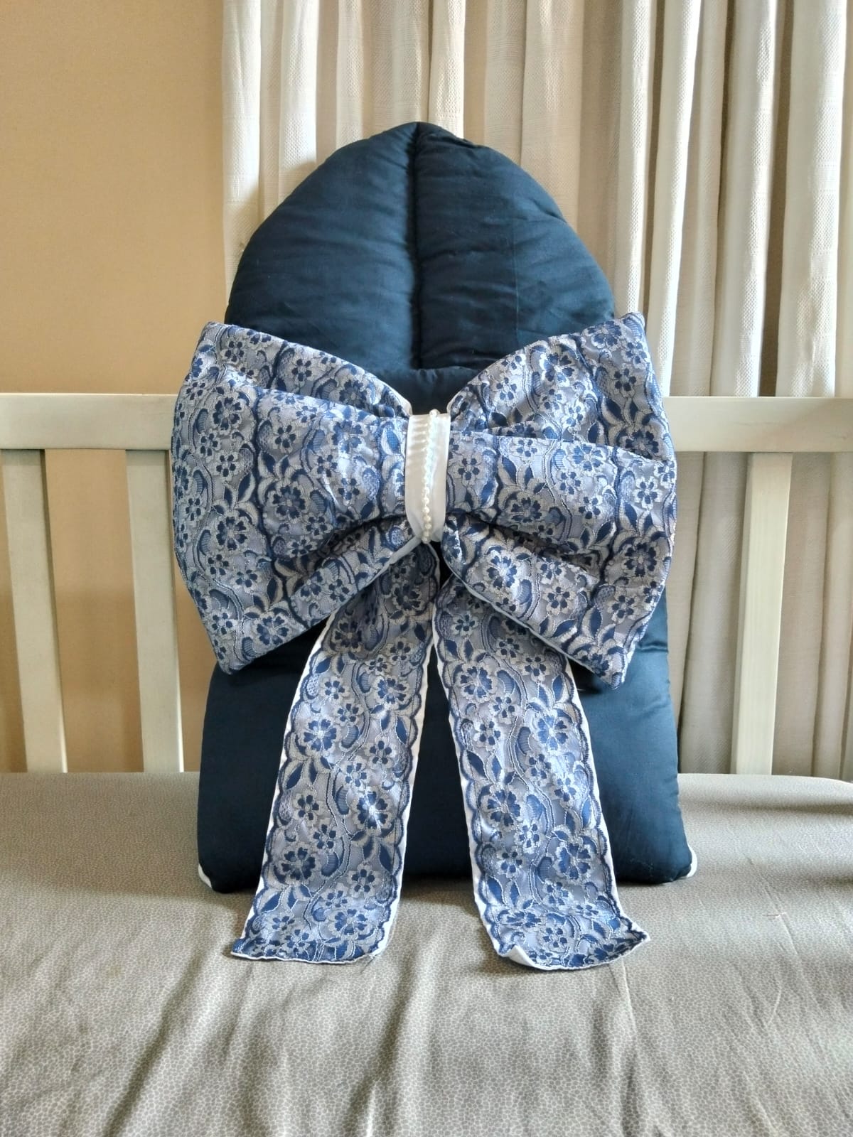 Luxury Cotton Baby Carry Nest for Newborns| Navy Blue