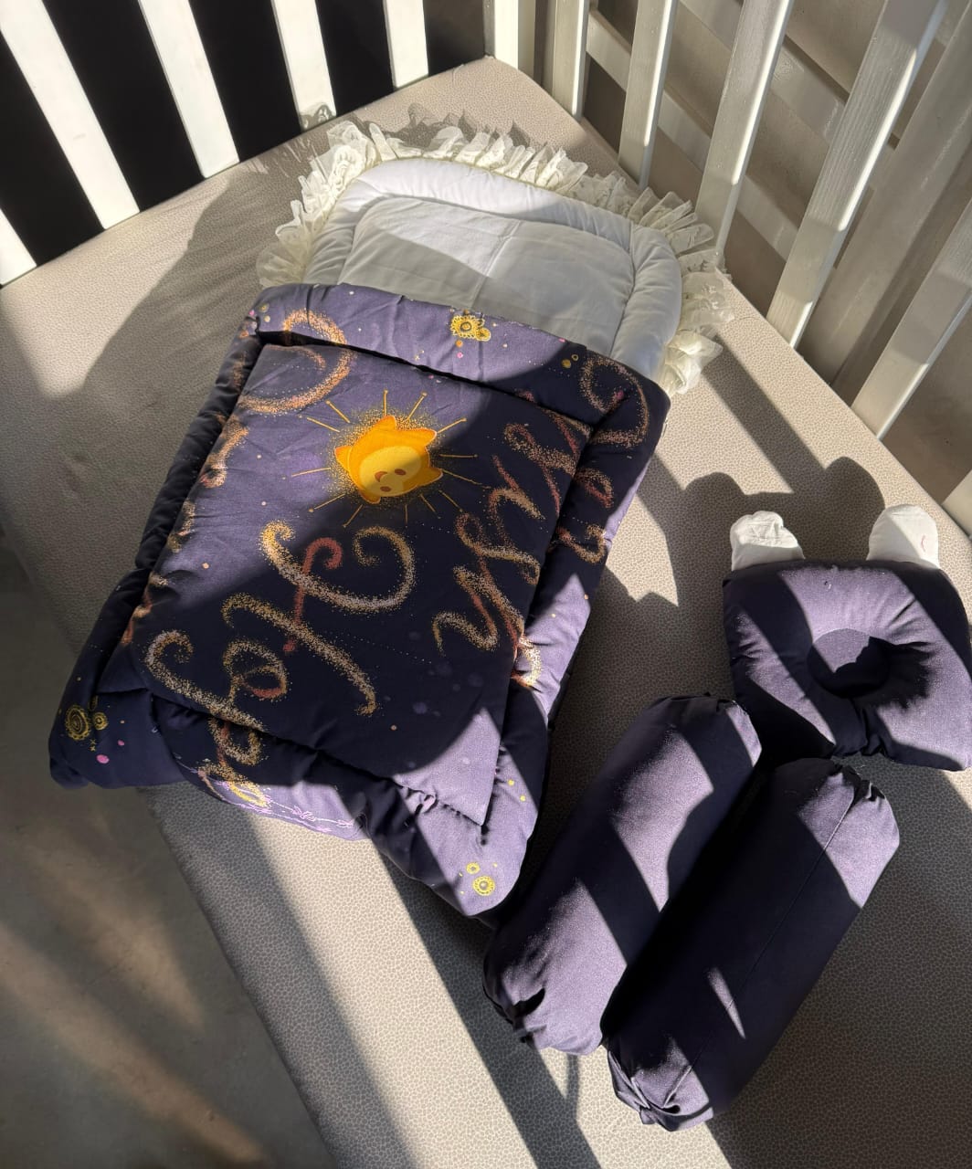 Cotton Printed Baby Carry Nest with Pillows – Dream | Newborn Baby Nest (0–6 Months)