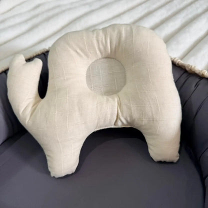 Luxury Cotton Baby Snuggle Set with Mosquito Net, Pillow & Toy Rod – Cream | Soft Newborn Baby Nest