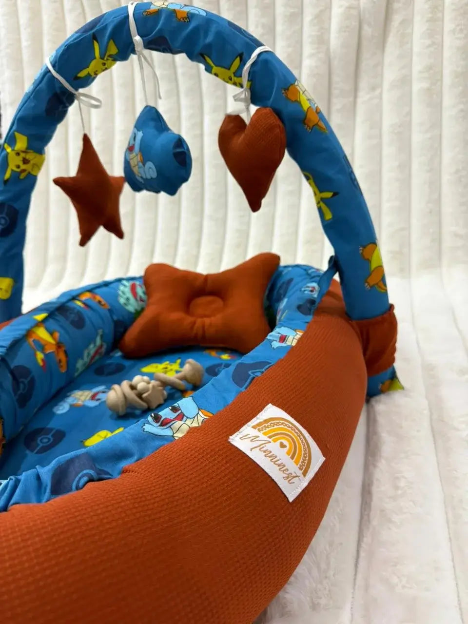 Cotton & Waffle Baby Snuggle Set with Pillow & Toy Rod – Pokémon