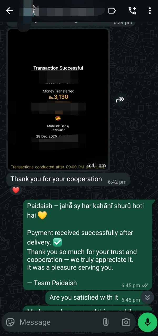 WhatsApp customer review