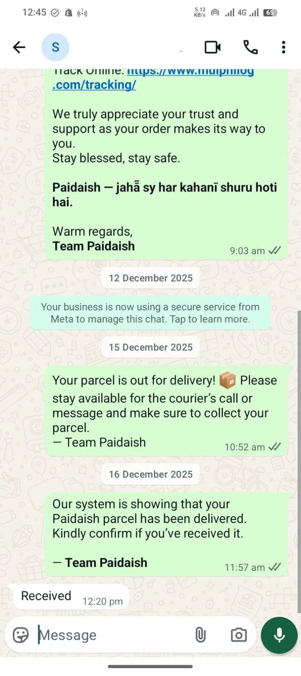 WhatsApp customer review