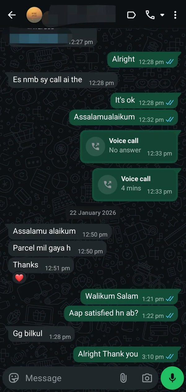 WhatsApp customer review