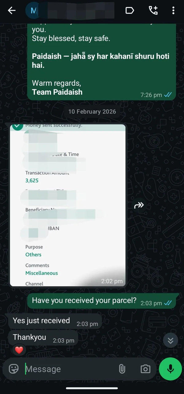 WhatsApp customer review