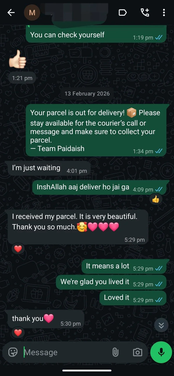 WhatsApp customer review