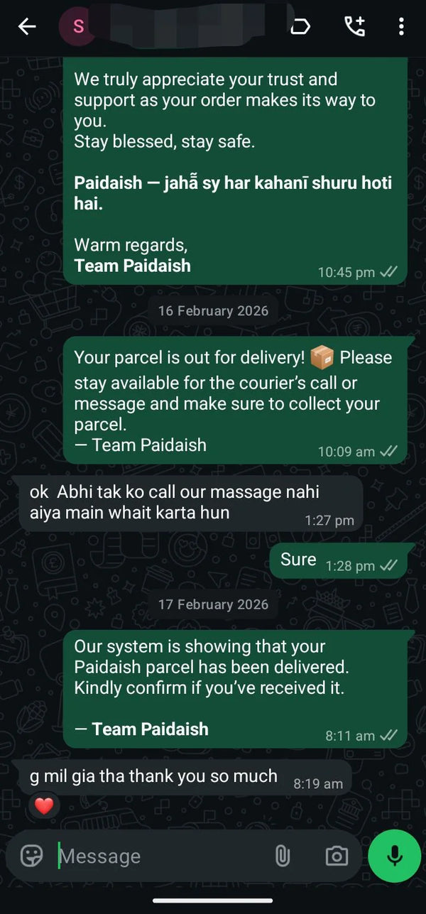 WhatsApp customer review