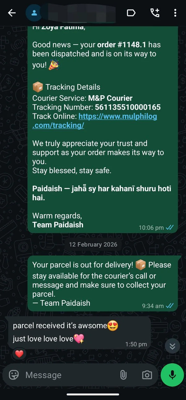 WhatsApp customer review