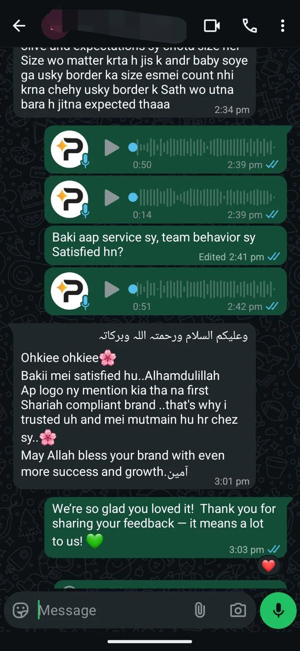WhatsApp customer review