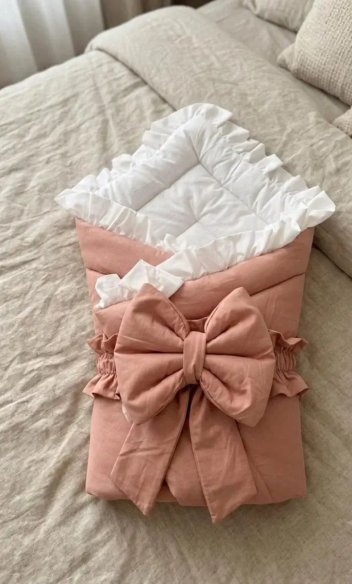4-in-1 Baby Carry Nest – Carry, Sleep, Play & Comfort – White & Sea Pink