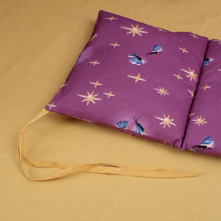 Printed Baby Cot Set – 9 Pcs – Golden Fireflies