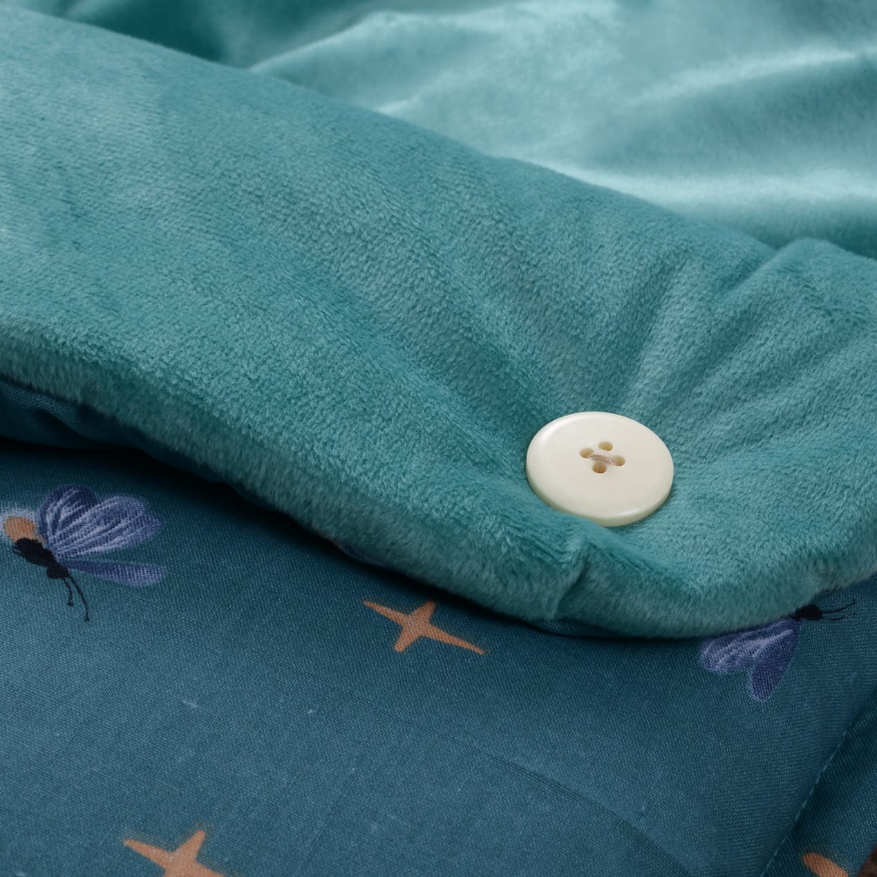 Velvet Hooded Baby Carry Nest – Green Fireflies | Soft & Cozy Newborn Bed