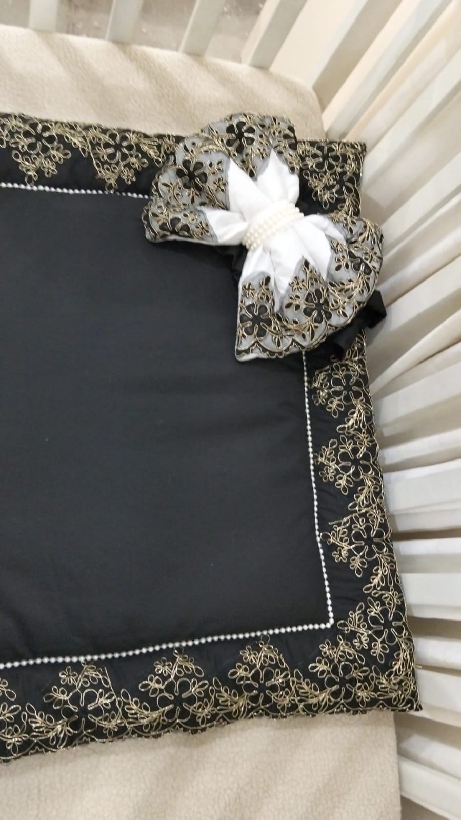 4-in-1 Baby Carry Nest - Carry, Sleep, Play & Comfort - Black with Beads