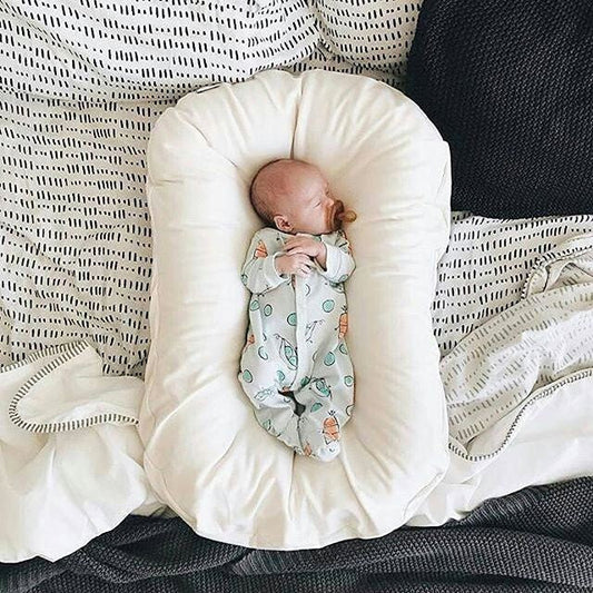 Newborn Baby Snuggle Bed / Baby Lounger – Off White - Paidaish 