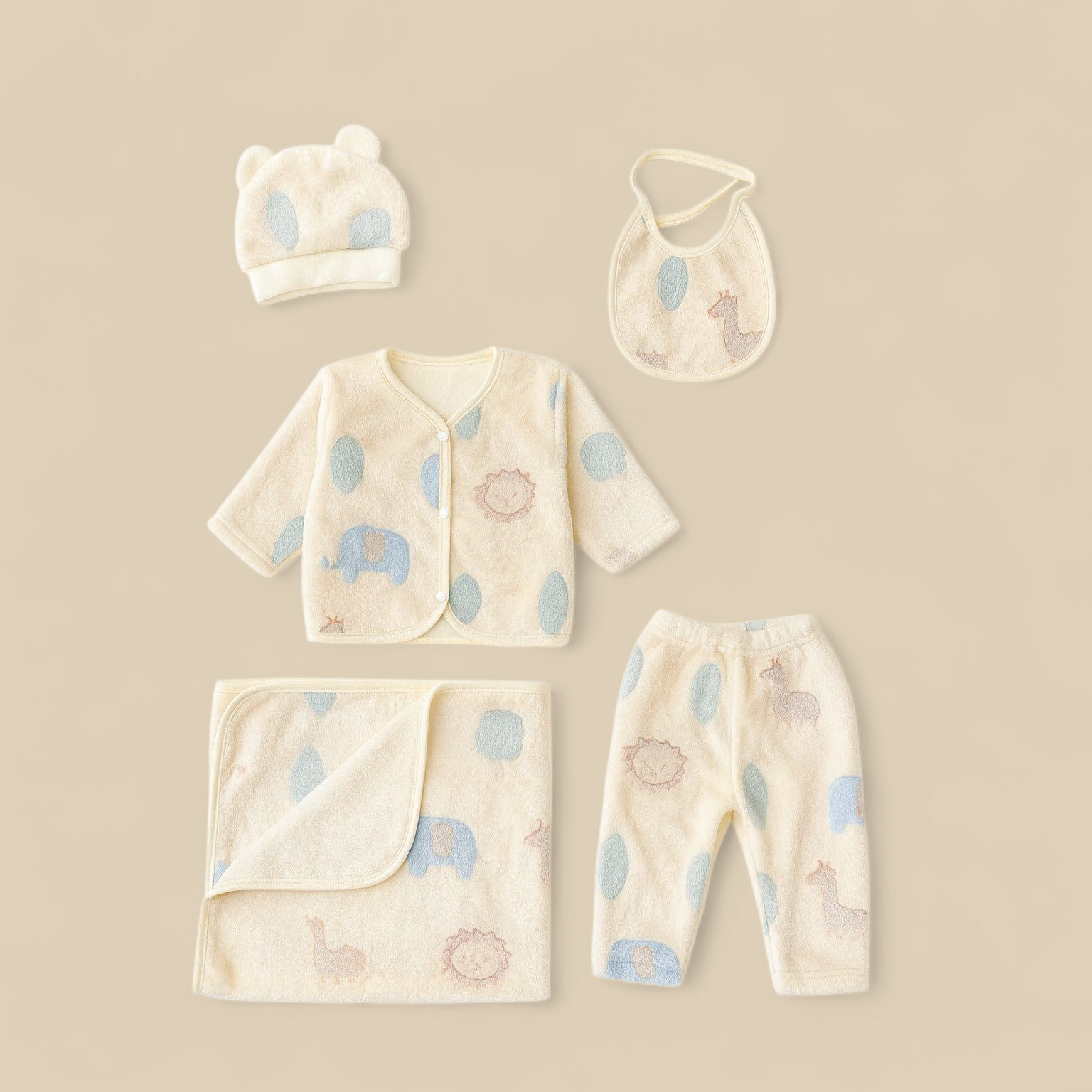 5-Piece Winter Starter Set for Newborns (0–3M)- Yellow