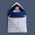 Velvet Hooded Baby Carry Nest (Blue Bugs) | Soft & Safe Newborn Sleeping Nest (0–6 Months)